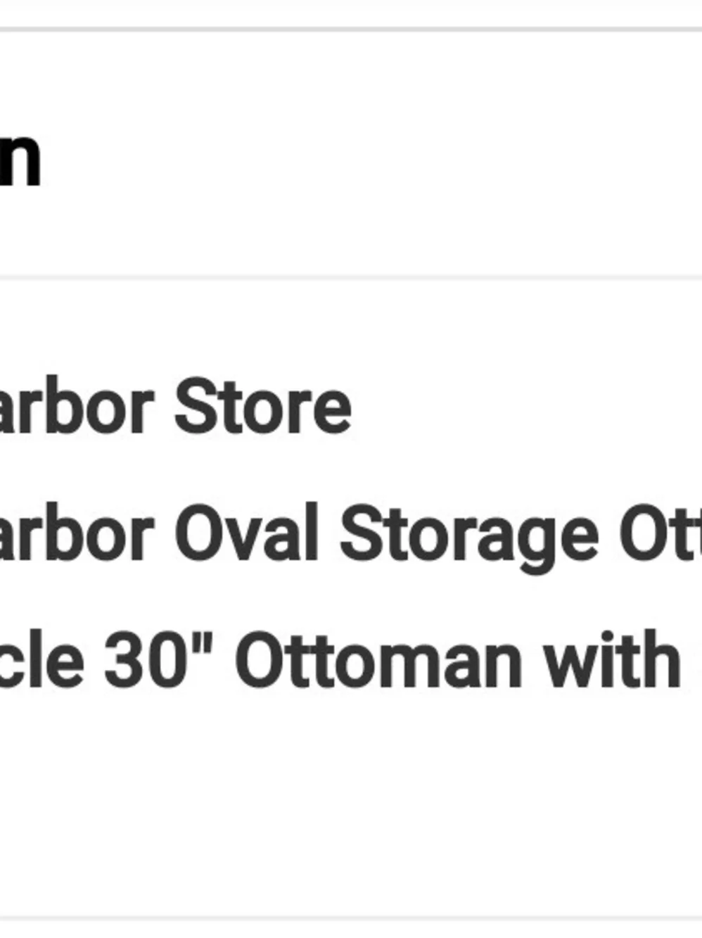 Harbor Bay Gray Fabric Storage Ottoman with Removable Lid